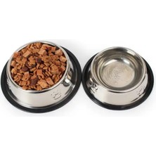 Die Grup Orret Home Paslanmaz Çelik Kedi,köpek Mama ve Su Kabı,kaymaz Tabanlı (22 Cm)