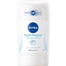 Die Grup Nıvea Kadın Stick Deodorant Fresh Natural 50ML, Ter Kokusuna Karşı 48 Saat Koruma, Uzun Süren Ferahlık
