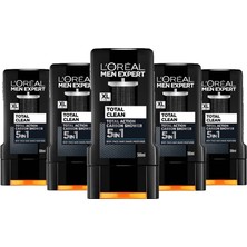 Die Grup L’oréal Paris Men Expert 5'li Total Clean 5'i 1 Arada Kömürlü Duş Jeli (5 x 300 Ml)