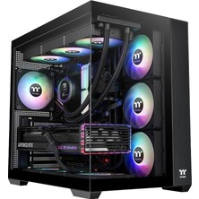 Die Grup Thermaltake View 380 850W 80+ Altın Argb USB 3.2 Siyah Atx Mid Tower Kasa CA-3Z2-85M1WE-00