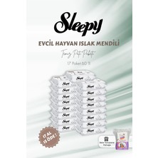 Die Grup Sleepy 17 Al 10 Öde Evcil Hayvan Islak Havlusu 60'lı ve Bebe Temizleme Pamuğu