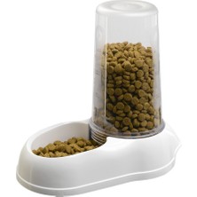 Die Grup Ferplast Büyük Köpekler Için Yem Veya Su Sebili Azımut 5500 Su ve Kuru Mama Için Yem Teknesi 5,5 Litre, Kaymaz Zemin, 23 x 41 x Y 37,5 Cm, Beyaz