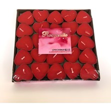 Die Grup 50'li Kalp Kırmızı Tealight Mum