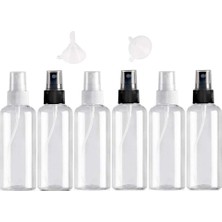 Die Grup Usmlicer 6 x 50 ml Sprey Şişesi, Şeffaf Boş Ince Sis Püskürtme Şişesi, Seyahat - Plastik Parfüm Püskürtücü, Boş Sprey Şişesi, Püskürtme Şişesi