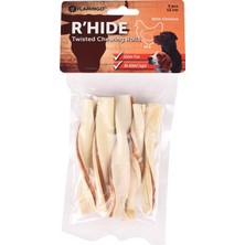 Die Grup Flamingo Rhide Twisted Tavuklu Burgu Çubuk Köpek Ödül Maması 12 cm 70 gr