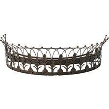 Die Grup Creative Co-Op Rust Metal Curtain Crown