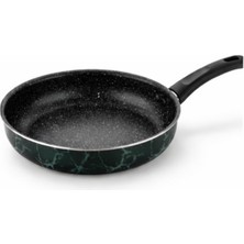 Die Grup Deinhaus 30 cm Teflon Tava, Yapışmaz Yüzey, Homojen Isı Dağılımı, Ergonomik Sap, Yeşil Mermer Desen