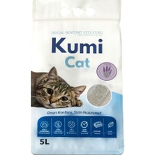 Die Grup Kumi Cat Eko-Premium Rahatlatıcı Etki Lavanta Kokulu Kedi Kumu, Güçlü Topaklanan Bentonit (5 L)