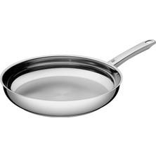 Die Grup Wmf Profi 20 cm Kaplamasız Paslanmaz Çelik Tava, Indüksiyon Uyumlu, 250°C'YE Kadar Fırına Uygun, Tüm Ocak Tipleriyle Uyumlu, Yüksek Isıda Pişirme Için, Damlatmaz, Ergonomik