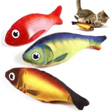 Die Grup Glipet Balık Şekilinde Peluş Kedi Oyuncağı 20X11 cm