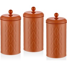 Die Grup The Mia Prizma Çay Şeker Kahve Kavanozu Terracota 1,20 Lt