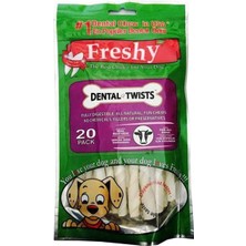 Die Grup Freshy Dental Twist Burgulu Köepk Çiğneme Çubuk 13 cm 20 Adet