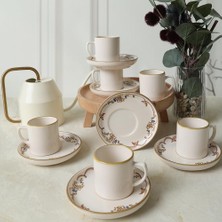 Die Grup Keramika Bronze Bloom Nordic Kahve Takımı 12 Parça 6 Kişilik 22928-29