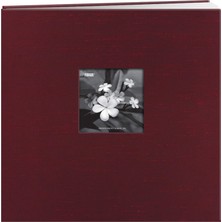 Die Grup Pioneer Buchschraubenalbum Ipek Kumaş Çerçeve Front Memory Kitap, Cranberry Red, 30,5 x 30,5 cm