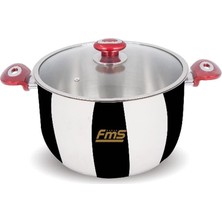 Die Grup Fms 1026KRM Ideal Çelik 26 cm Derin Tencere Kırmızı
