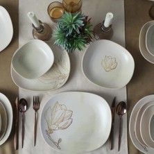 Die Grup Keramika Vintage Bloom Isabella Yemek Takımı 24 Parça 6 Kişilik 22054-55-56-57