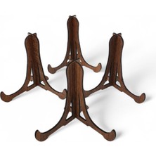 Die Grup Tabak ve Süs Levhaları Gerçek Ahşap 4'lü Teşhir Ayağı 10 cm x 10 cm Stand