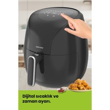 Die Grup Foodchef Airfryer, 6.4l Dış Hazne, 5l Pişirme Kapasitesi, Dokunmatik Ekran, 8 Ön Ayar Menüsü, 80-200°C Sıcaklık Aralığı, 2000W