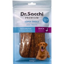 Die Grup Dr.sacchi Premium Ördek Kuru Kesim Jerky Tahılsız Köpek Ödülü 100 gr