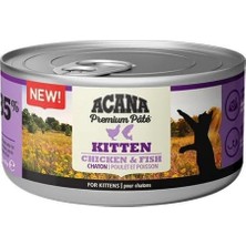 Die Grup Acana Premium Pate (Ezme) Konserve Yaş Kedi Maması, Tavuklu ve Balıklı, Yavru Kedi, 85 gr