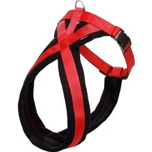 Die Grup Karlie Yumuşak Göğüs Tasma 48-55 cm Siyah-Kırmızı