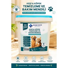 Die Grup Evcil Hayvan Pati Tüy Kulak Göz Temizleme Kedi Köpek Mendili 250LI Kova