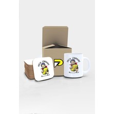 Die Grup Postermanya Fresh Lemonade Vampir Komik Tasarımlı Baskılı Kupa Bardak Seti, Eğlenceli Özel Hediye Mug