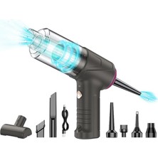 Die Grup Coverzone Araba Süpürgesi Dahili Işıklı Taşınabilir Kablosuz, Şarj Edilebilir Süpürge, 18000 Pa Yüksek Güçlü Fırçasız Motor, 4000MAH, Ev, Ofis, Bilgisayar Için Çoklu Başlıklı LT-145 Titanium
