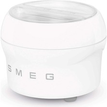 Die Grup Smeg, SMIC01 Yoğurma Makinesi Dondurma Makinesi, 1,1 L Kapasite, Soğutma Sistemli Soğutma Kabı, Aksesuarlar Dahildir, Smeg SMF02/03/13 Gezegen Yoğurucu ile Uyumlu