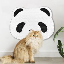 Die Grup Desenli Kedi Tırmalama Tahtası – Yapışkanlı, Duvar/kapı/mobilya Uyumlu (Panda)