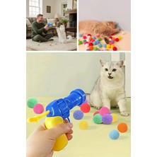 Die Grup Buffer® 20 Adet Renkli Peluş Toplu Kedi Oyun Tabancası – Kedi Egzersiz ve Oyun Aracı