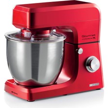 Die Grup Ariete Gourmet Professional Mutfak Şefi Kırmızı 1598/01-7 Litre Geniş Hazne, Gurme Profesyonel Stand Mikser, Planet Yoğurma Makinesi, 1200 Watt, 6 Hızlı, Darbe Fonksiyonu, Sıçrama Önleyici Kapak