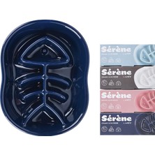 Die Grup M-Pets Serene Fish Seramik Yavaş Yeme Mama Kabı 240ML Dark Mavi