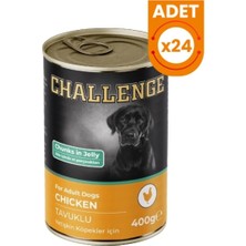 Die Grup Challenge Tavuklu Yetişkin Konserve Köpek Maması 24 Adet 400 gr