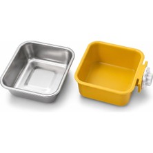 Die Grup Nunbell Vidalı Mama Kabı 12CM - Hardal Sarısı