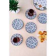 Die Grup Tabakevi Tabak Evi Porselen Mia Çay Tabak Takımı 12CM 6 Parça FLY6ÇTPRS1210