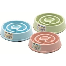 Die Grup Kedi&köpek Kaymaz Tabanlı Yavaş Yeme (Diyet) Mama Kabı Kalp 440 ml (Pembe)