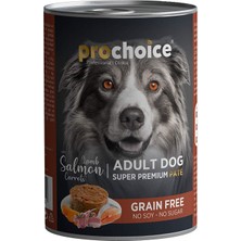 Die Grup Prochoice Yetişkin Köpekler Için, Tahılsız, Kuzu Etli, Somon Balıklı ve Havuçlu Ezme, 400 G x 12 Adet