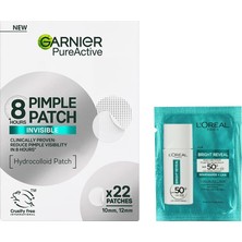 Die Grup Garnıer Pimple Patch 22'li Sivilce Bandı/hidrokolloid Bant & L'oreal Paris Bright Reveal Uv Hediyeli