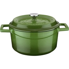 Die Grup Lava Metal Döküm Yuvarlak Tencere, 20 Cm, Yeşil