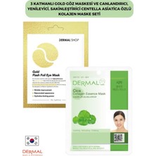 Die Grup Dermal 3 Katmanlı Gold Göz Maskesi ve Canlandırıcı, Yenileyici, Sakinleştirici Centella Asiatica Özlü Kolaj