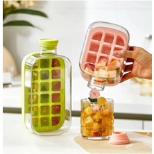 Die Grup Mucit Home 1000 ml Buz Kalıbı Pipetli Matara Soğuk Içecek Şişesi Buzluklu Suluk