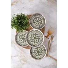 Die Grup Keramika Timeless Green Stackable Pasta Tabağı 21 cm 4 Adet 21974