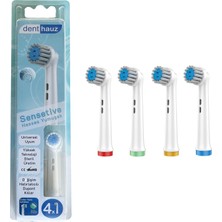 Die Grup Denthauz Sensetive - Ekstra Yumuşak Oral-B Uyumlu Diş Fırçası Başlığı - 4 Adet Yedek Başlık