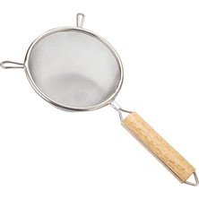 Die Grup Promosyonca Metal Saplı Yuvarlak Mutfak Süzgeci, Ince Örgü, 3 Farklı Ebat (14 Cm)