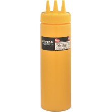 Die Grup Corona Professional 3 Delikli Ketçap ve Mayonez Şişesi, 700 ml Kapasite, Sarı