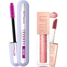 Die Grup Maybelline New York Falsies Surreal Maskara + Lifter Gloss Nemlendirici Dudak Parlatıcısı- 003 Moon