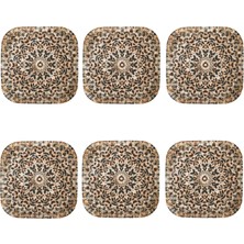 Die Grup Ephesus Kare Pasta Tabağı Seti 17CM- 6lı