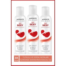 Die Grup Watsons So Sexy Deodorant 24 Saat Etkili Pudrasız Sprey 150 ml x 3 Adet