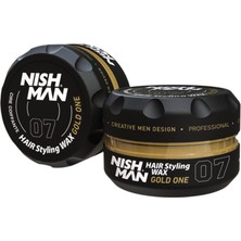 Die Grup Nishman Saç Şekillendirici Wax 07 Gold One, 150 ml | Tüm Saç Tipleri | Ekstra Güçlü, Islak ve Parlak Görünüm